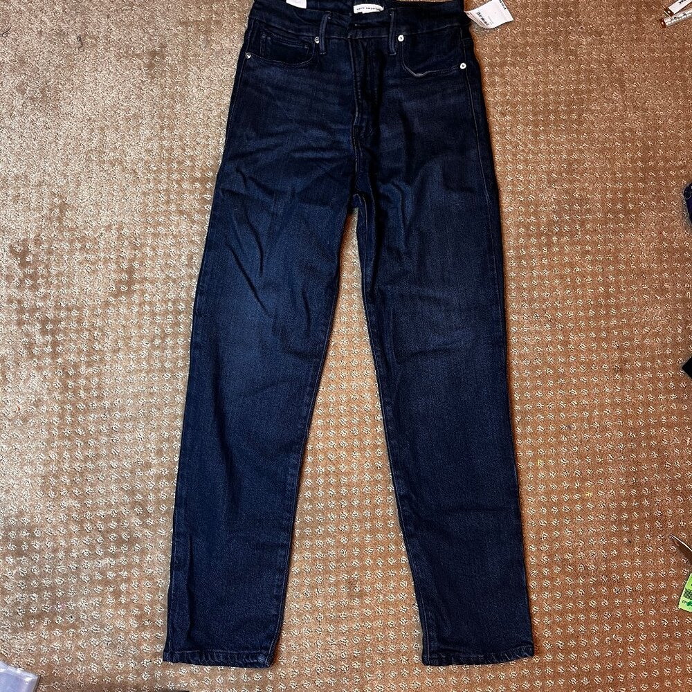 Good American Good Classic Skinnyish Gap Proof Size 4 Dark Rinse Denim Stretchy